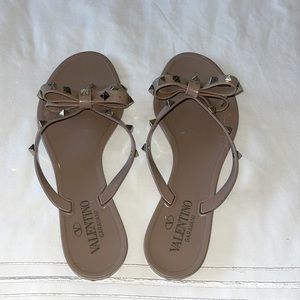 Valentino Jelly Rockstud Flip flops